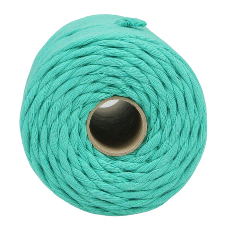 Mia Mote™ Classic Line Sznurek bawełniany skręcany do makramy 3mm Malachite Green