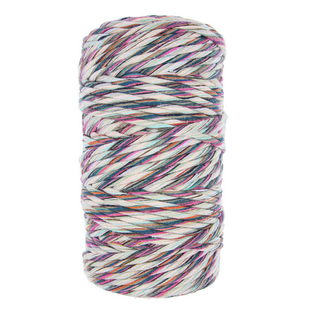 Mia Mote™ Classic Line Sznurek bawełniany skręcany do makramy 5mm stripe