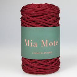 Mia Mote™ ByBag Line Sznurek Poliestrowy matowy płaski bez rdzenia ciemny bordowy wino 3mm