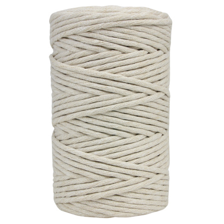 Mia Mote™ Classic Line Sznurek bawełniany skręcany do makramy 5mm light moonstone