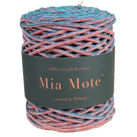 Mia Mote™ Thinny Line sznurek bawełniany 3mm miraże ombre strip bubble gum