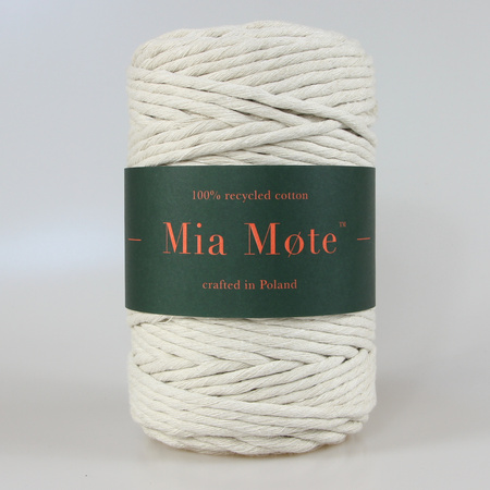Mia Mote™ Lavish Line Sznurek bawełniany skręcany do makramy ivory 5mm