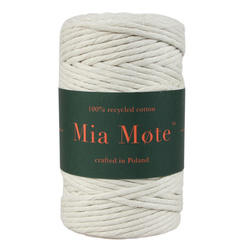 Mia Mote™ Classic Line Sznurek bawełniany skręcany do makramy 5mm ivory
