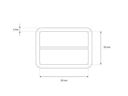 Regulator Metalowy do paska torebki klamra oksydowany 30mm
