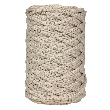 Mia Mote™ ByBag Line  OUTLET CUT  Sznurek Poliestrowy płaski bez rdzenia beżowy jasny 3mm