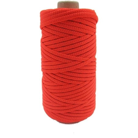 Mia Mote™ ByBag Line Sznurek Poliestrowy matowy płaski bez rdzenia Red FL 3mm
