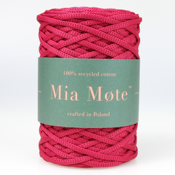 Mia Mote™ ByBag Line Sznurek Poliestrowy matowy płaski bez rdzenia malinowy 3mm