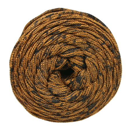 Mia Mote™ ByBag Line Sznurek Poliestrowy płaski bez rdzenia czarny z karmelową nitką 5mm