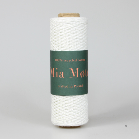 Mia Mote™ / Kordonek / do szydełkowania / Biały White / 8x 100 g