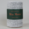 Mia Mote™ Classic Line Sznurek bawełniany skręcany do makramy Striped flint 3mm
