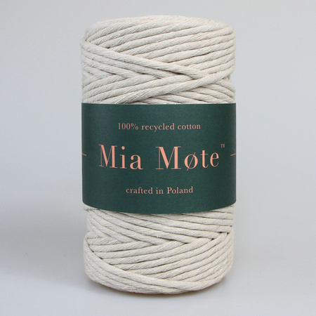 Mia Mote™ Classic Line Sznurek bawełniany skręcany do makramy 2mm ivory