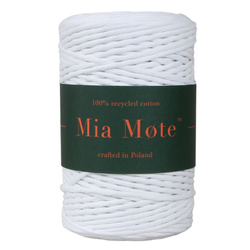 Mia Mote™ Classic Line Sznurek bawełniany skręcany do makramy 3mm chalk