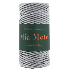 Mia Mote™ Petit Line Sznurek pleciony bawełniany 2mm Outlet CUT Basalt Grit
