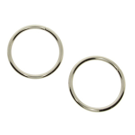 Kółko metalowe kaletnicza otwierane do torebki na zawieszki do rękodzieła srebrny oksydowany 40mm