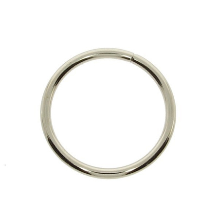 Kółko metalowe kaletnicza otwierane do torebki na zawieszki do rękodzieła srebrny oksydowany 40mm