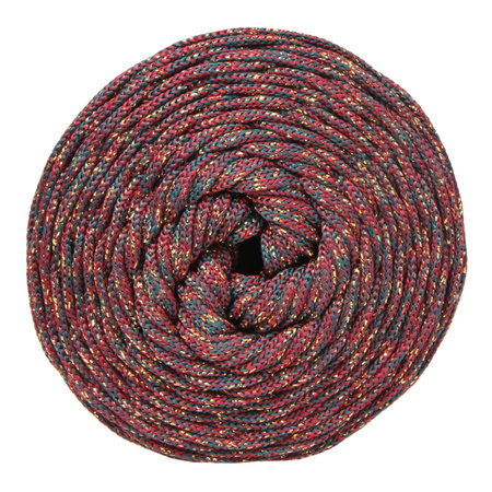 Mia Mote™ ByBag Line Lurex Sznurek Poliestrowy płaski bez rdzenia Świąteczny ze złotą nitką 5mm