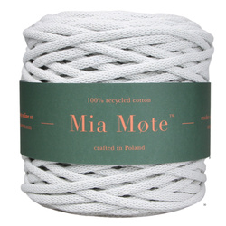 Mia Mote™ / Extra Lush Line / Sznurek Bawełniany pleciony / Do Makramy / 7mm / Grey White