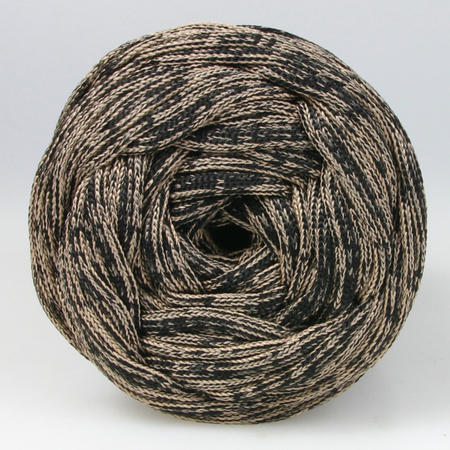 Mia Mote™ ByBag Line Sznurek Poliestrowy płaski bez rdzenia czarny z beżową nitką 5mm