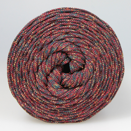 Mia Mote™ ByBag Line Lurex Sznurek Poliestrowy płaski bez rdzenia Świąteczny ze złotą nitką 5mm