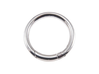 Karabińczyk okrągły Kółko metalowe otwierane szekla do torebki srebrny 25/4.5mm