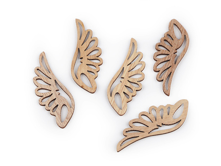 Drewniane scrapki skrzydła skrzydełka ażurowe obłe do dekoracji aniołków
