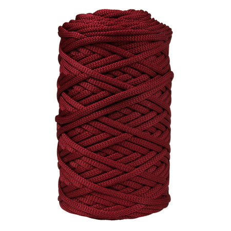 Mia Mote™ ByBag Line Sznurek Poliestrowy płaski bez rdzenia ciemny bordowy wino 5mm