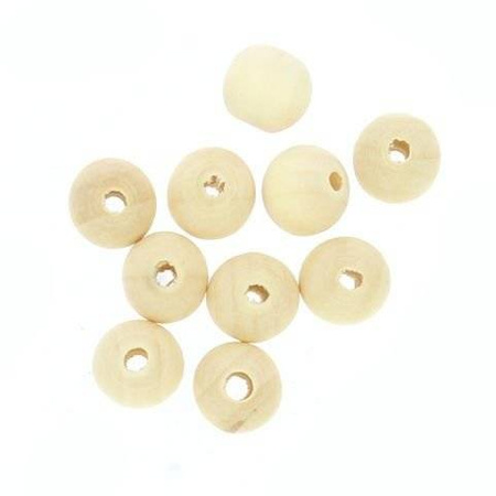 Koraliki Kule Drewniane Naturalne Surowe 17~18mm