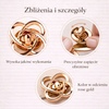Zapięcie obrotowe do torebki 49 × 49 mm – metalowe, złote Golden Rose
