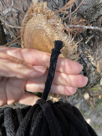 Mia Mote™ LumoKnot 8 mm – Knot bawełniany do świec, lamp i pochodni czarny shungite