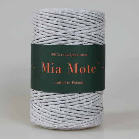 Mia Mote™ Classic Line Sznurek bawełniany skręcany do makramy 3mm basalt grit