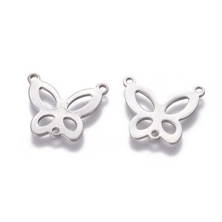 Zawieszka celebrytka do łańcuszka Stal Chirurgiczna Butterfly 18x20x1mm