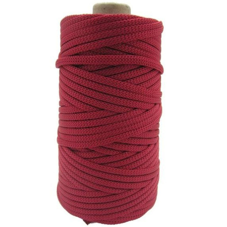 Mia Mote™ ByBag Line Sznurek Poliestrowy matowy płaski bez rdzenia czerwony 3mm