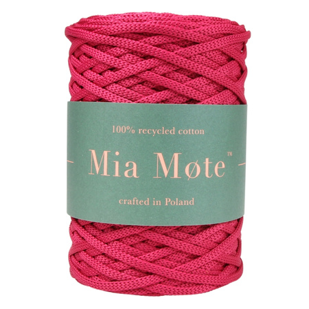 Mia Mote™ ByBag Line Sznurek Poliestrowy matowy płaski bez rdzenia malinowy 3mm
