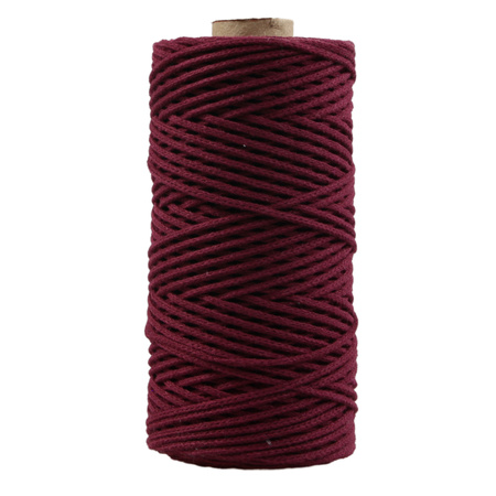 Mia Mote™ Petit Line Sznurek pleciony bawełniany 2mm Ruby