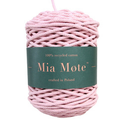 Mia Mote™ Basic Line sznurek bawełniany 5mm pink pearl