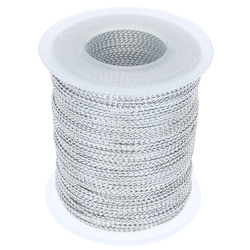 Sznurek Nylonowy Metalizowany Srebrny 1mm