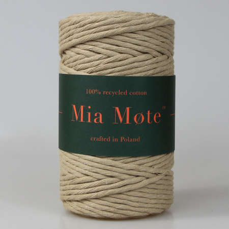 Mia Mote™ Classic Line Sznurek bawełniany skręcany do makramy 5mm moonstone