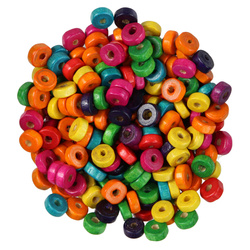 Koraliki Drewniane Drewno krążki mix 8x3mm