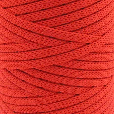 Mia Mote™ ByBag Line Sznurek Poliestrowy matowy płaski bez rdzenia Red FL 3mm