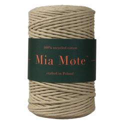 Mia Mote™ Classic Line Sznurek bawełniany skręcany do makramy 3mm moonstone