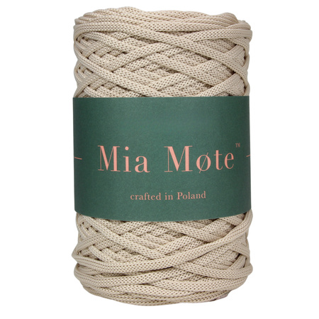 Mia Mote™ ByBag Line Sznurek Poliestrowy płaski bez rdzenia beżowy jasny 3mm