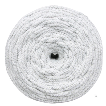 Mia Mote™ / Extra Lush Line / Sznurek Bawełniany pleciony / Do Makramy / 7mm / Grey White