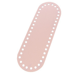 Dno do torebki baza spód makramy różowy 29.5x10cm otwory 8mm - skóra naturalna