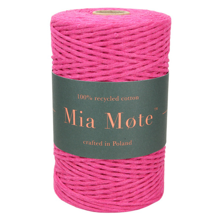 Mia Mote™ Classic Line Sznurek bawełniany skręcany do makramy 2mm radiant orchid