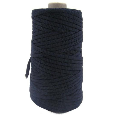 Mia Mote™ ByBag Line Sznurek Poliestrowy matowy płaski bez rdzenia ciemny granatowy 5mm