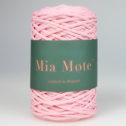 Mia Mote™ ByBag Line Sznurek Poliestrowy matowy płaski bez rdzenia pastelowy różowy 3mm