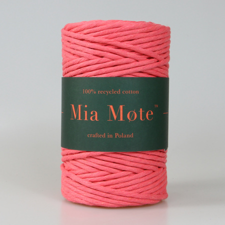 Mia Mote™ Classic Line Sznurek bawełniany skręcany do makramy 5mm Watermelon Crystal