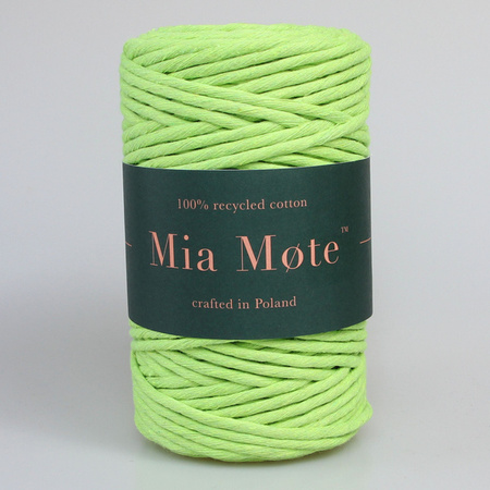 Mia Mote™ Classic Line Sznurek bawełniany skręcany do makramy 3mm lime quartz