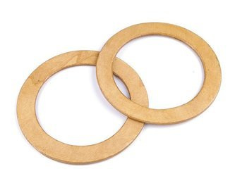 Ucha drewniane obręcz do makramy toreb naturalny 14cm