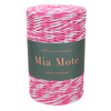 Mia Mote™ Classic Line Sznurek bawełniany skręcany do makramy 2mm radiant orchid + basalt grit